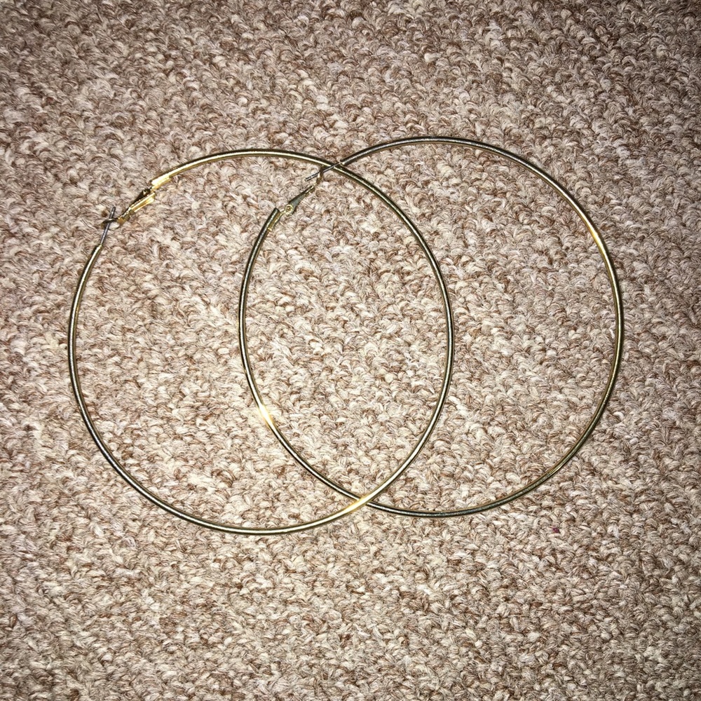Large gold hoops!